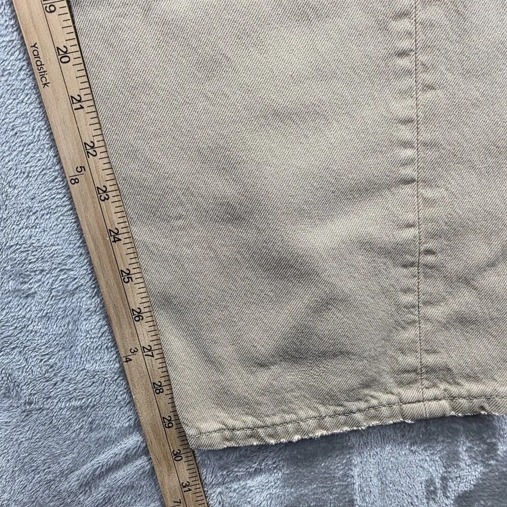 Vintage Levis 501 Jeans Mens 34x30 Khaki Button Fly Straight Made USA 501-0697